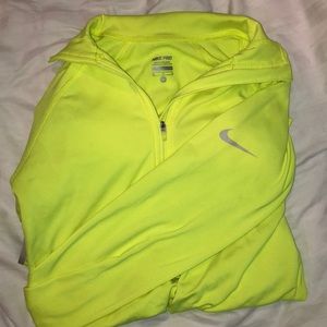 nike pro dri-fit 1/2 zip workout jacket